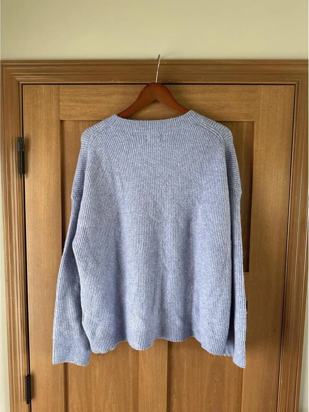 J.Crew Extra Soft Wool Blend Crewneck Pullover Sweater Blue Women’s size Large